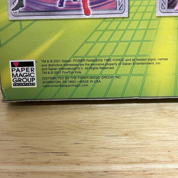 Vintage Foil Power Rangers Time Force Valentine's 30 Count Cards - New In Box - Picture 10 of 11